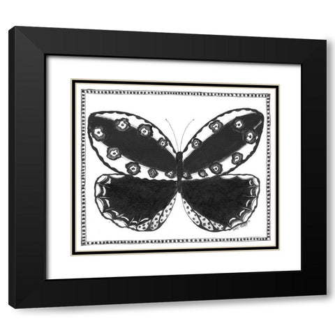 Butterfly I Black Modern Wood Framed Art Print with Double Matting by Shamp, Cindy