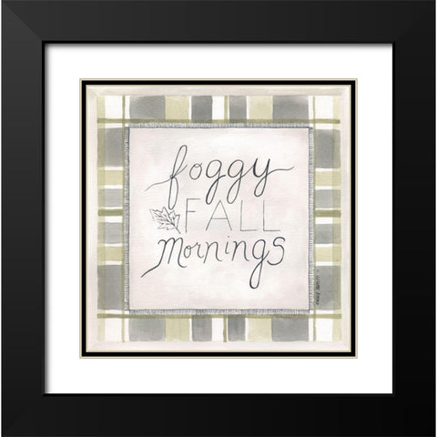 Foggy Fall Mornings Black Modern Wood Framed Art Print with Double Matting by Shamp, Cindy