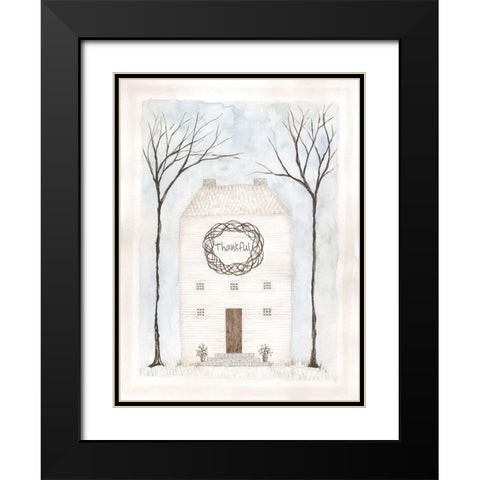 Thankful Black Modern Wood Framed Art Print with Double Matting by Shamp, Cindy