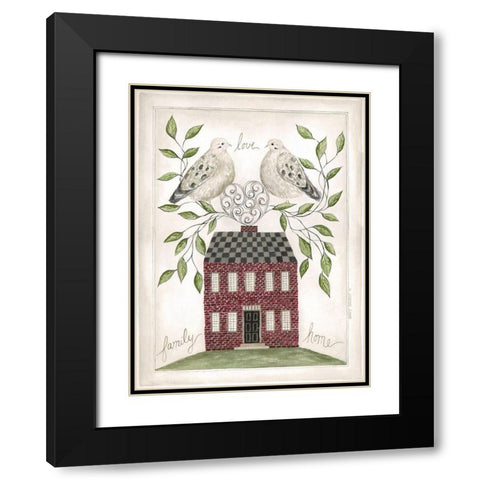 Love-Family-Love Black Modern Wood Framed Art Print with Double Matting by Shamp, Cindy