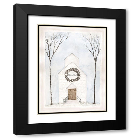 Blessed Black Modern Wood Framed Art Print with Double Matting by Shamp, Cindy