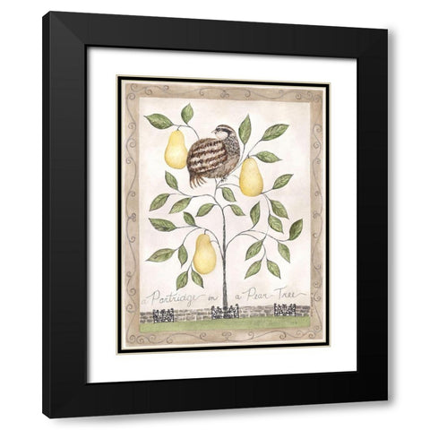 Pear Tree Black Modern Wood Framed Art Print with Double Matting by Shamp, Cindy