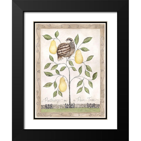 Pear Tree Black Modern Wood Framed Art Print with Double Matting by Shamp, Cindy