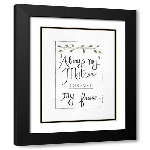 Forever Friend Black Modern Wood Framed Art Print with Double Matting by Shamp, Cindy