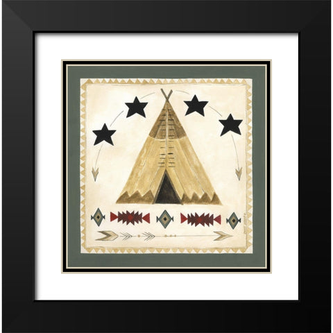 Teepee Black Modern Wood Framed Art Print with Double Matting by Shamp, Cindy
