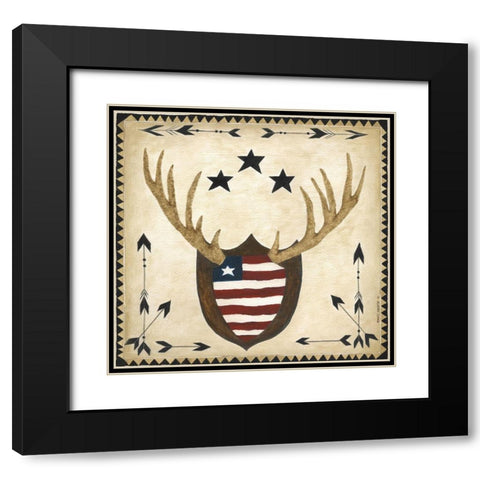 American Antler Black Modern Wood Framed Art Print with Double Matting by Shamp, Cindy