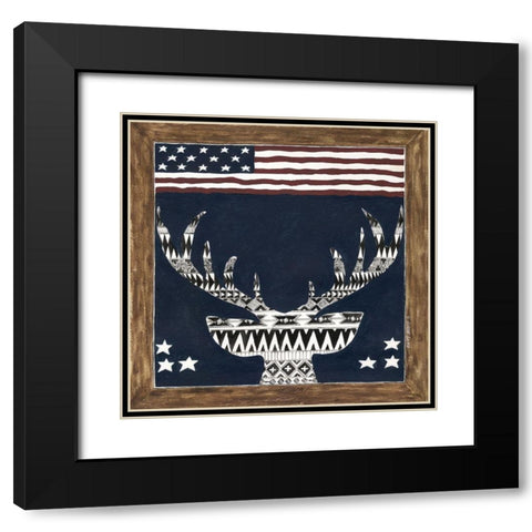 Elk Black Modern Wood Framed Art Print with Double Matting by Shamp, Cindy
