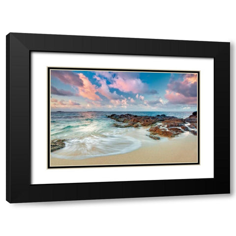 Peace Black Modern Wood Framed Art Print with Double Matting by Frates, Dennis