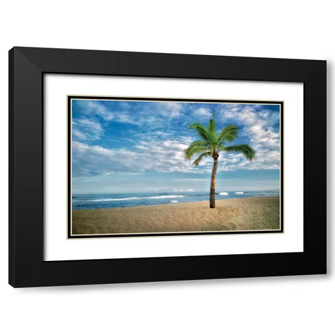 Blue and Green Black Modern Wood Framed Art Print with Double Matting by Frates, Dennis