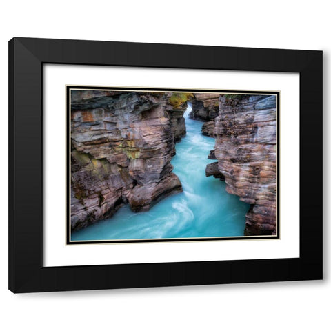 Aqua Velvet Black Modern Wood Framed Art Print with Double Matting by Frates, Dennis