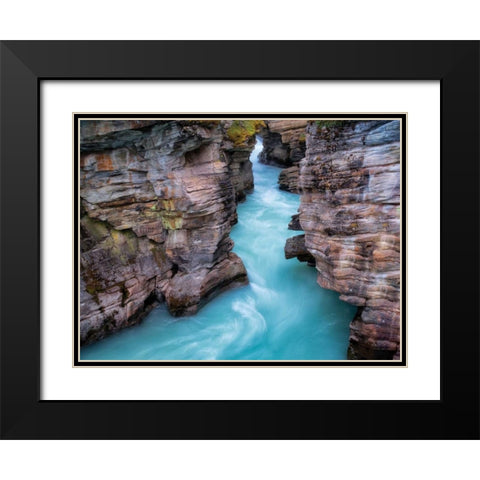 Aqua Velvet Black Modern Wood Framed Art Print with Double Matting by Frates, Dennis