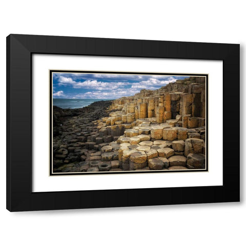 Brick Beach Black Modern Wood Framed Art Print with Double Matting by Frates, Dennis
