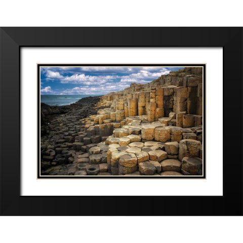 Brick Beach Black Modern Wood Framed Art Print with Double Matting by Frates, Dennis