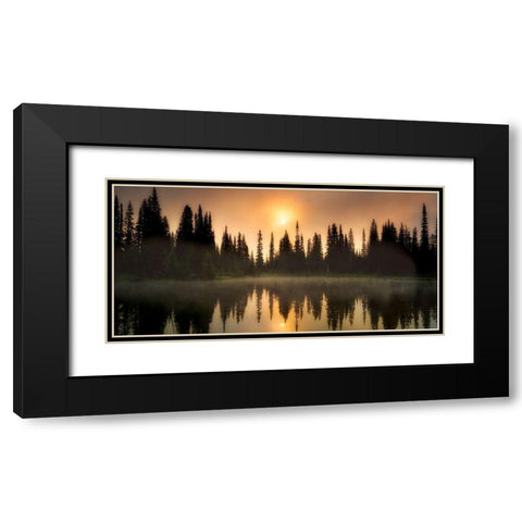 Sunset Bliss Black Modern Wood Framed Art Print with Double Matting by Frates, Dennis