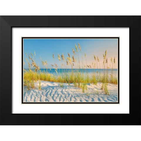 Sand and Sea Black Modern Wood Framed Art Print with Double Matting by Frates, Dennis