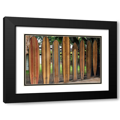 Line Up Black Modern Wood Framed Art Print with Double Matting by Frates, Dennis
