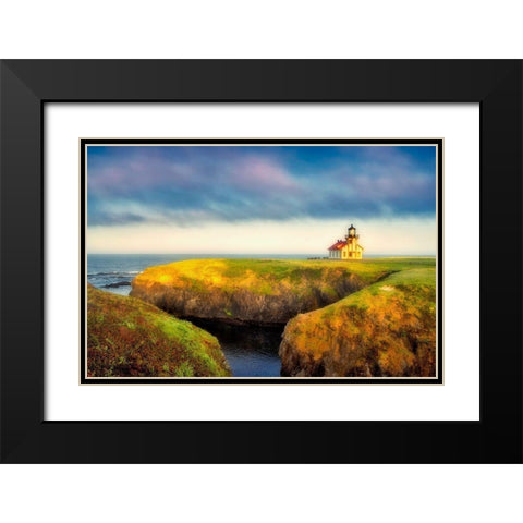 Coastal Black Modern Wood Framed Art Print with Double Matting by Frates, Dennis