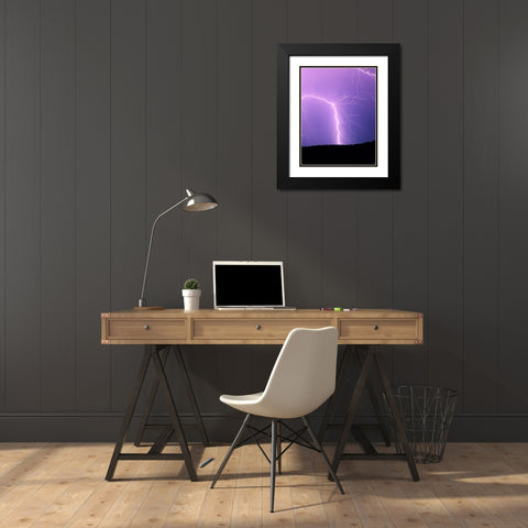Lightning II Black Modern Wood Framed Art Print with Double Matting by Frates, Dennis