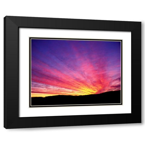 Hyper Color Black Modern Wood Framed Art Print with Double Matting by Frates, Dennis
