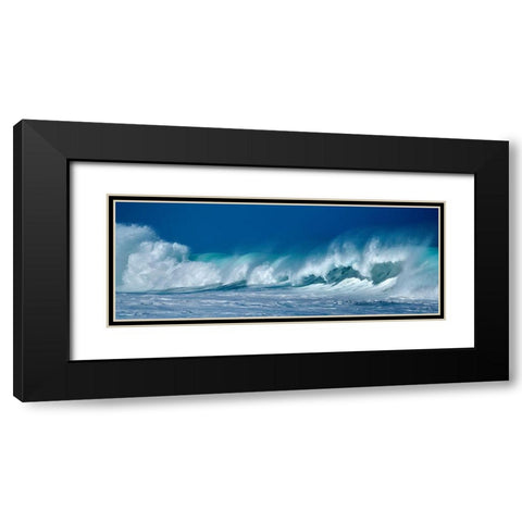 Wavering Black Modern Wood Framed Art Print with Double Matting by Frates, Dennis