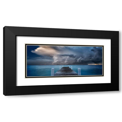 Pier Black Modern Wood Framed Art Print with Double Matting by Frates, Dennis