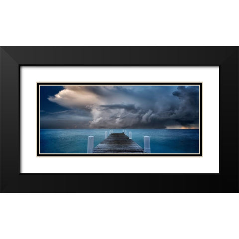 Pier Black Modern Wood Framed Art Print with Double Matting by Frates, Dennis