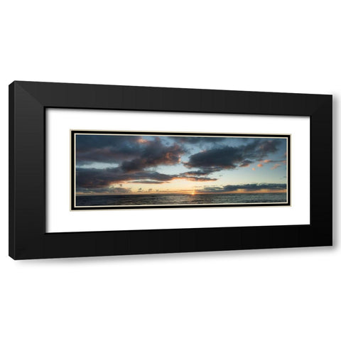 Horizon Line Black Modern Wood Framed Art Print with Double Matting by Frates, Dennis