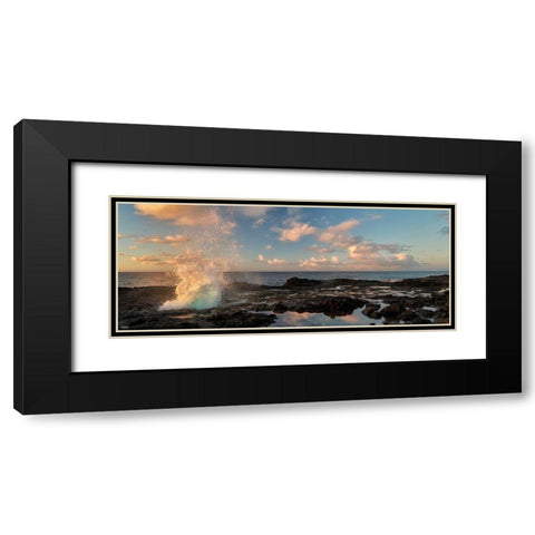 Crashing Black Modern Wood Framed Art Print with Double Matting by Frates, Dennis