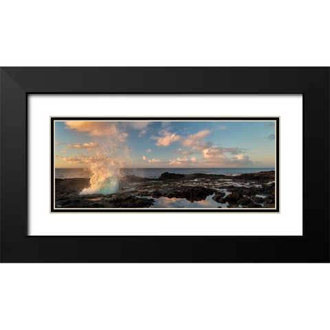 Crashing Black Modern Wood Framed Art Print with Double Matting by Frates, Dennis