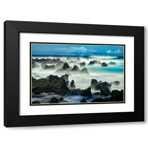 On the Rocks Black Modern Wood Framed Art Print with Double Matting by Frates, Dennis