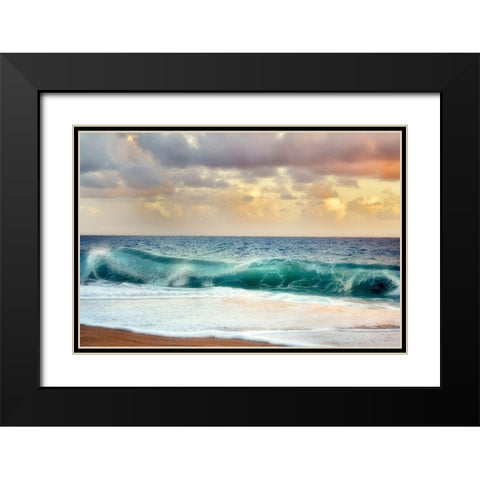 For Teal Black Modern Wood Framed Art Print with Double Matting by Frates, Dennis