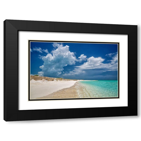 Dream Beach Black Modern Wood Framed Art Print with Double Matting by Frates, Dennis