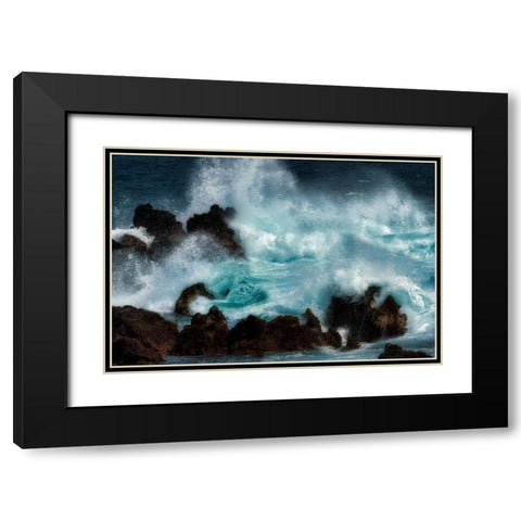 Crasher II Black Modern Wood Framed Art Print with Double Matting by Frates, Dennis