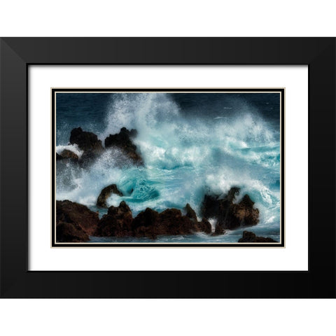 Crasher II Black Modern Wood Framed Art Print with Double Matting by Frates, Dennis