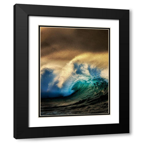 Crest II Black Modern Wood Framed Art Print with Double Matting by Frates, Dennis