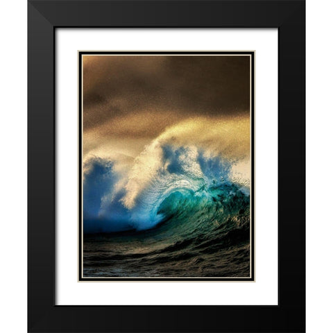 Crest II Black Modern Wood Framed Art Print with Double Matting by Frates, Dennis