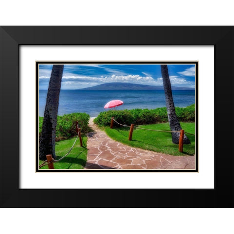 Pathway Black Modern Wood Framed Art Print with Double Matting by Frates, Dennis