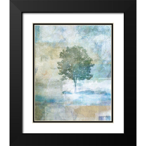 Tree Abstract I Black Modern Wood Framed Art Print with Double Matting by JMB Designs