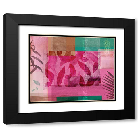 Botanical Collage III Black Modern Wood Framed Art Print with Double Matting by JMB Designs