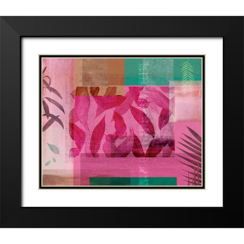 Botanical Collage III Black Modern Wood Framed Art Print with Double Matting by JMB Designs