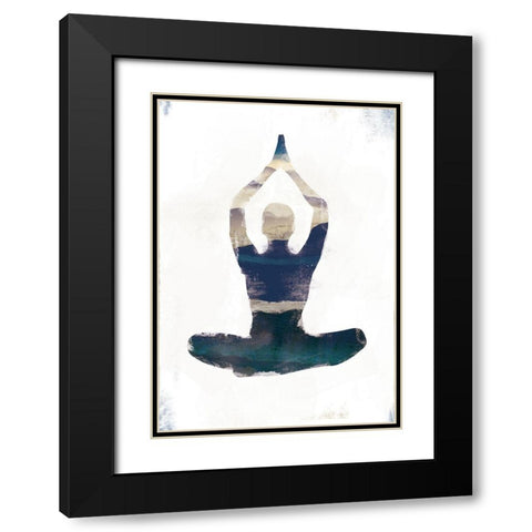 Praying Black Modern Wood Framed Art Print with Double Matting by JMB Designs