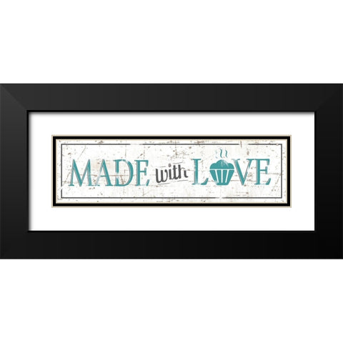 Made with Love Black Modern Wood Framed Art Print with Double Matting by JMB Designs