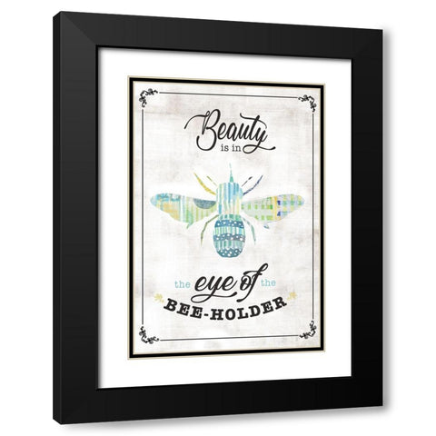 Bee-Holder Black Modern Wood Framed Art Print with Double Matting by JMB Designs