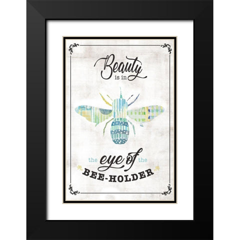 Bee-Holder Black Modern Wood Framed Art Print with Double Matting by JMB Designs