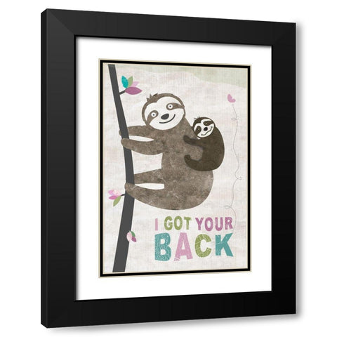 Got Your Back Black Modern Wood Framed Art Print with Double Matting by JMB Designs