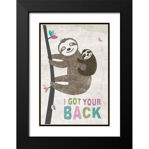 Got Your Back Black Modern Wood Framed Art Print with Double Matting by JMB Designs