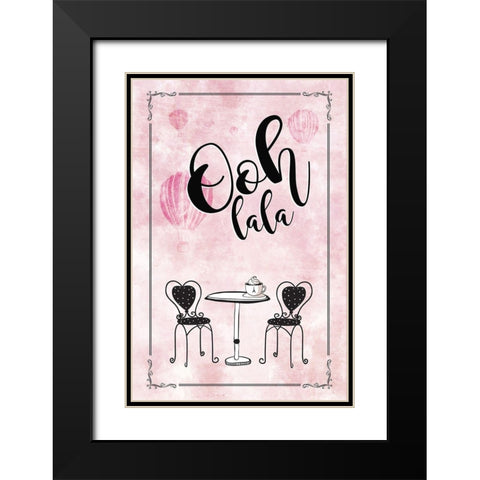 Ooh Lala Black Modern Wood Framed Art Print with Double Matting by JMB Designs