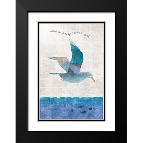 Take It Easy Black Modern Wood Framed Art Print with Double Matting by JMB Designs