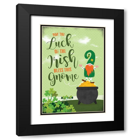 Luck of the Irish Black Modern Wood Framed Art Print with Double Matting by JMB Designs