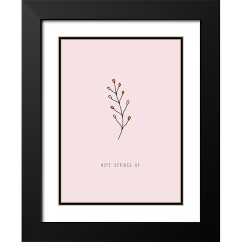 Hope Springs Up Black Modern Wood Framed Art Print with Double Matting by JMB Designs